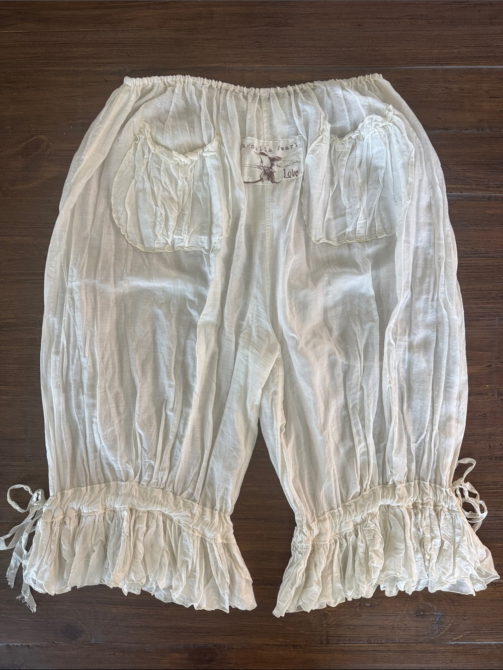 Rare Magnolia Pearl Ethereal Silk Cream Bloomers
